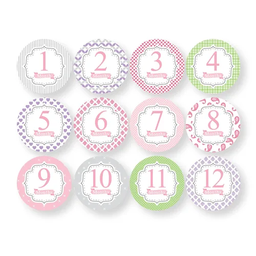 Vista 6 de New Child to Cherish Baby - Calcomanías para hitos mensuales, color azul