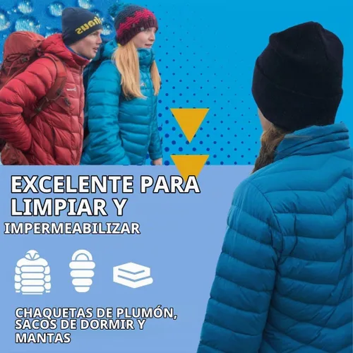 Vista 3 de Nikwax Down, Down DUO-Pack, 300ml, Detergente de lavado y impermeabilización para prendas de plumón, añade repelencia al agua DWR a chaquetas, ropa