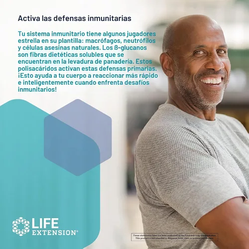 Vista 6 de Life Extension Inmune de hongos con beta glucanos