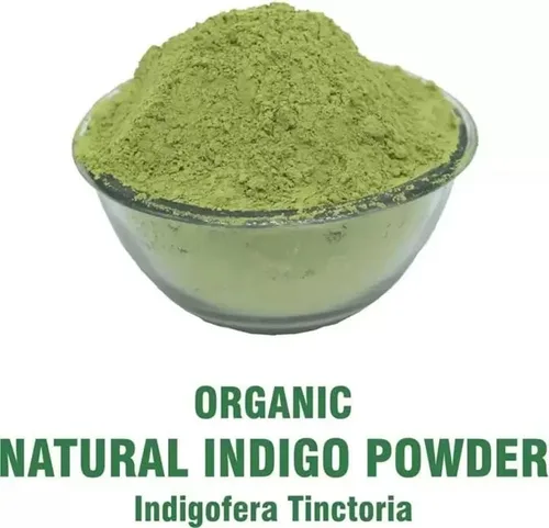 Vista 2 de Indigo Powder for Hair Indigofera Tinctoria Natural Tinte negro orgánico para el cabello Cultivado naturalmente con henna Cuidado