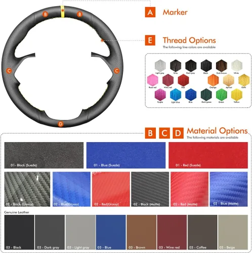 Vista 4 de MEWANT Fundas para volante para Nissan Rogue Pathfinder Qashqai X-Trail 2021-2023 Custom Fit for Nissan Rogue Pathfinder Qashqai X-Trail 2021-2023