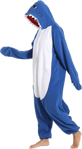 Vista 5 de Pijama mameluco de tiburón para mujer, disfraz de tiburón