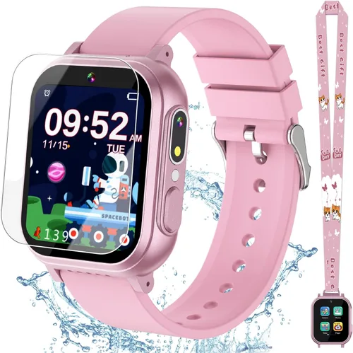 Vista 8 de Reloj Inteligente Impermeable para Niños Juguetes para Niños de 5-12 Años con 32 Juegos, Cámara Dual, Seguimiento de Hábitos, Reproductor de Música