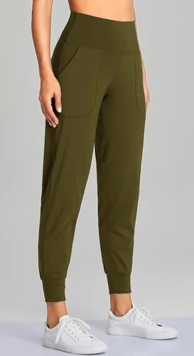Vista 20 de Oalka - Pantalones deportivos para mujer, con cintura alta y bolsillos, para hacer deporte, yoga y entrenar