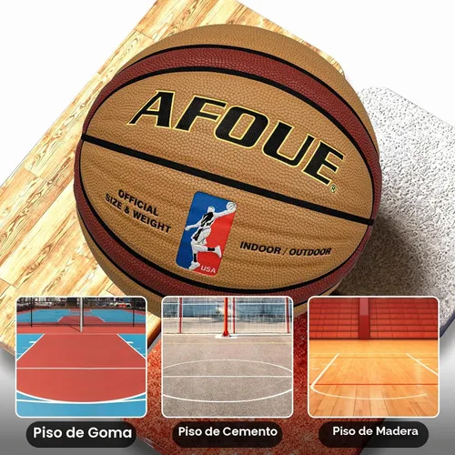 Vista 7 de Color rojo y marrón bloqueado 12 paneles de baloncesto calidad PU