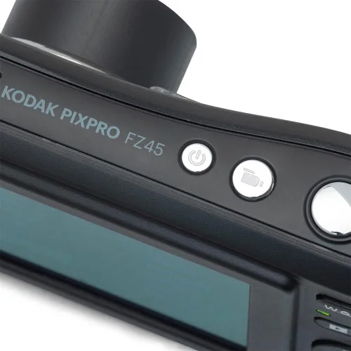 Vista 7 de Kodak FZ45BK PIXPRO Cámara digital de 16 MP negra Paquete con tarjeta de memoria Lexar 64GB de alto rendimiento 800x UHS-I SDHC Serie Azul