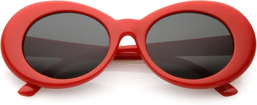 Vista 2 de ZeroUVanteojos de sol con marco ovalado grueso, estilo retro 51mm