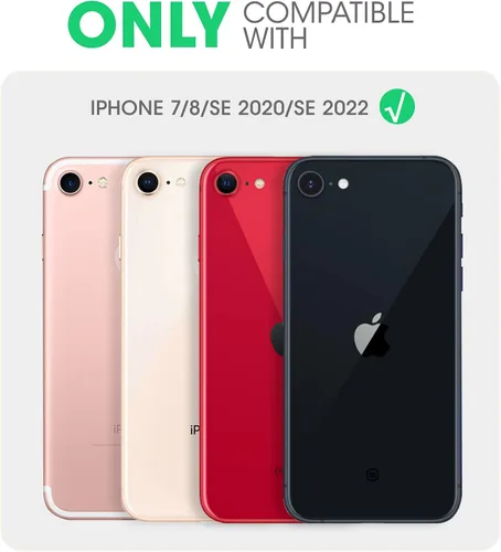 Vista 2 de i-Blason Ares - Funda para iPhone SE 2022 (3ª generación), [protector de pantalla integrado] Funda transparente resistente de doble capa para iPhone