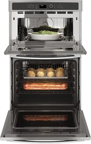 Vista 5 de GE PK7800SKSS horno de pared de combinación eléctrica, negro sólido