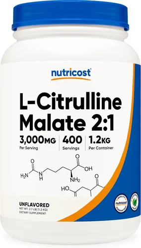 Vista 12 de Nutricost L-citrulina malato 2:1 (10.58 oz) (frambuesa azul)