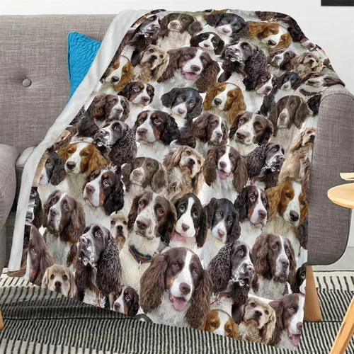 Vista 23 de Manta con estampado Airedale Terrier – Manta con estampado de animales divertidos para amantes de los perros y cachorros, regalos Airedale Terrier