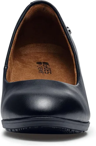Vista 4 de Shoes for Crews Olivia, Zapatos de vestir de tacón alto antideslizantes para mujer, resistentes al agua, zapatos de tacón cómodos para mujer