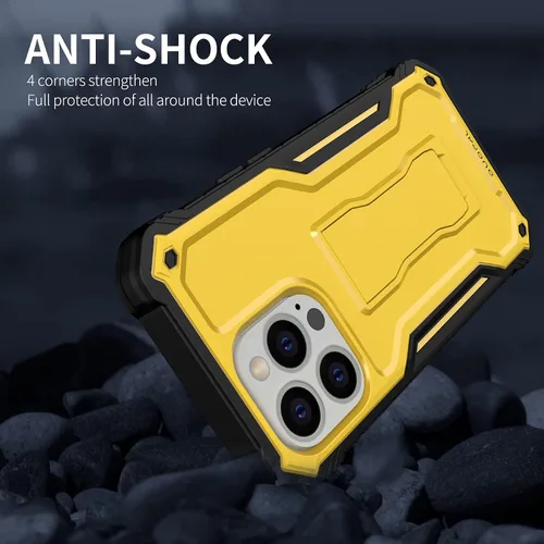 Vista 6 de Funda para Apple iPhone 13 Pro (no iPhone 13), protección de grado militar a prueba de golpes con protector de pantalla HD de vidrio templado