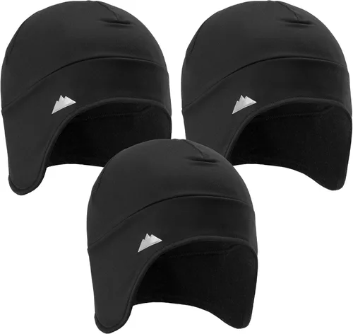 Vista 21 de Tough Headwear Gorras térmicas para casco para hombre, para invierno, gorra de casco y gorras de ciclismo para correr, esquiar, deportes de invierno