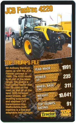 Vista 4 de 30 mejores tractores Top Trumps juego de cartas