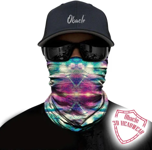Vista 2 de Obacle Seamless Bandana Rave Face Mask Women Men for Dust Wind Sun Protection