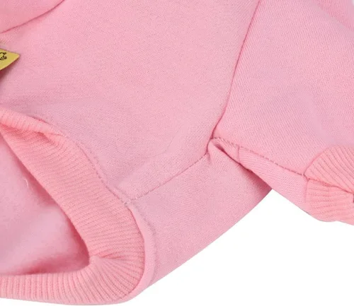 Vista 6 de Ropa para mascotas Howstar, sudadera con capucha para perro con la frase "I love my mom", M, Rosado