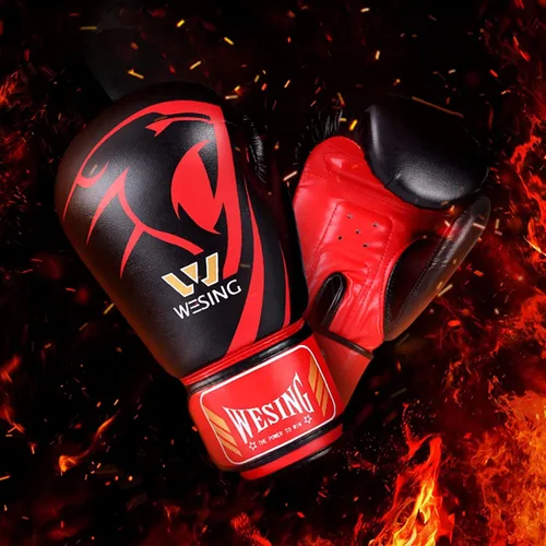 Vista 7 de Wesing - Guantes de boxeo profesionales para hombres y mujeres, guantes de boxeo para kickboxing, guantes de entrenamiento para adultos y niños