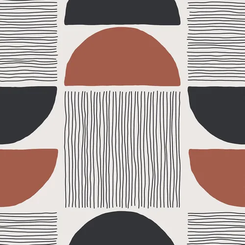 Vista 9 de VEELIKE Papel tapiz moderno de mediados de siglo en blanco y negro, papel tapiz geométrico abstracto para dormitorio, baño, 17.7 x 118 pulgadas