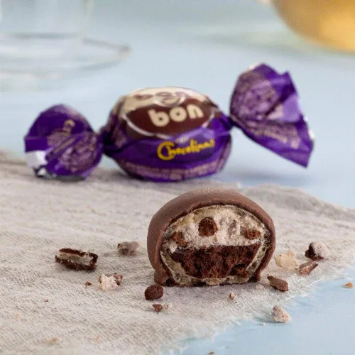 Vista 3 de Bon O Bon - Crema de maní y oblea rellena de chocolinas galletas Bites Bonbons - 9.52 oz