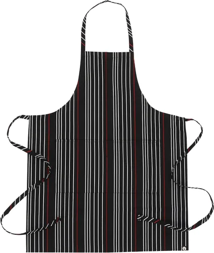 Vista 4 de Chef Works Delantal con babero a rayas unisex