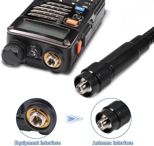 Vista 3 de Bingfu Antena de radio de jamón de alta ganancia VHF UHF 136-174mhz 400-520mhz amateur Walkie Talkie CS Antenas tácticas de cuello de cisne