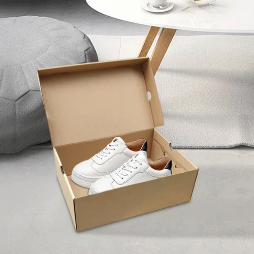 Vista 7 de Baoblaze Caja de almacenamiento de zapatos de papel kraft para zapatos, caja de exhibición de zapatos a prueba de polvo, organizador de zapatos