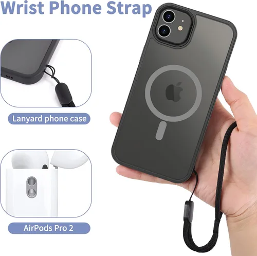 Vista 8 de CACOE Cordón para teléfono celular 2 piezas - 1 pieza correa ajustable para el cuello, 1 pieza correa de muñeca, 2 piezas almohadillas, cruzado