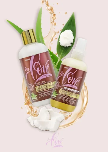Vista 3 de Knot Ever Moisture Crush Detangler para cabello rizado y enrollado, aloe vera primero + leche de coco, prechampú, deslizamiento instantáneo