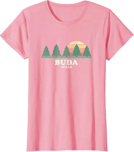 Vista 10 de Buda TX Vintage Throwback Tee Retro 70s Design T-Shirt