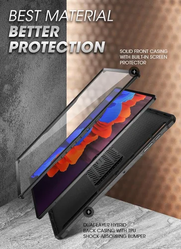 Vista 3 de SUPCASE Funda para Samsung Galaxy Tab S10 / S9 / S8 Ultra con soporte Protector de pantalla integrado, soporte para bolígrafo S, cubierta resistente