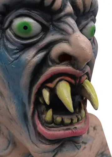 Vista 3 de Bulex Máscara de zombi espeluznante de Halloween máscara facial realista aterradora para fiesta de adultos disfraz de cosplay accesorios