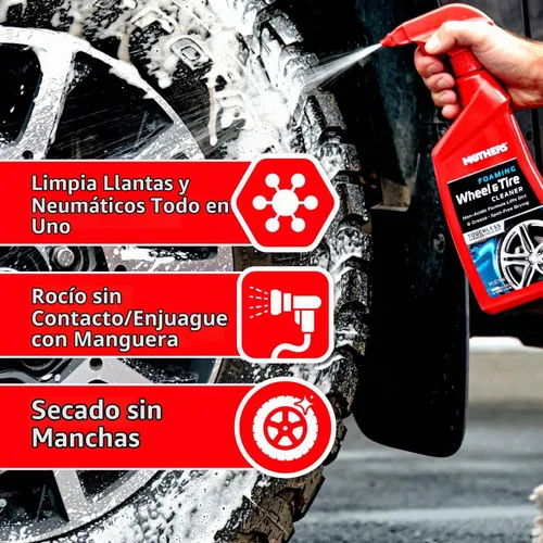 Vista 3 de Mothers Limpiador espumoso de ruedas y neumáticos, 24 onzas (05924)