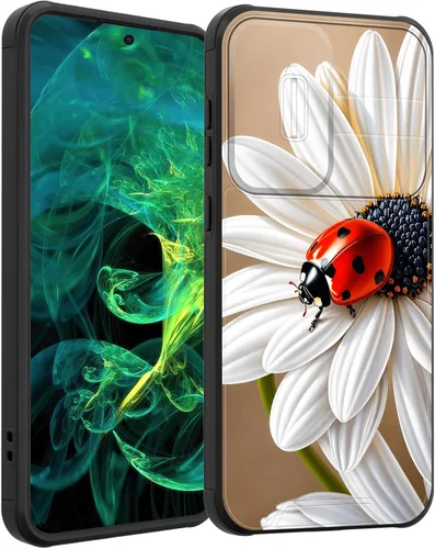 Vista 204 de Funda para Galaxy A16 5G con cubierta para cámara deslizante, resistente de doble capa, híbrida, a prueba de golpes, funda protectora resistente