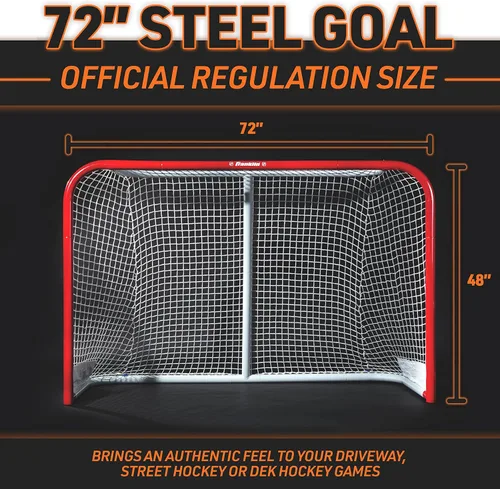 Vista 3 de Franklin Sports NHL Street Hockey Goals - Outdoor Steel Street + Roller Hockey Nets - 72" x 48
