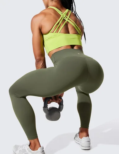 Vista 4 de CRZ YOGA - Leggings de compresión Hugged Feeling para mujer, de 25 pulgadas, leggings de entrenamiento de cintura alta gruesa con control de abdomen