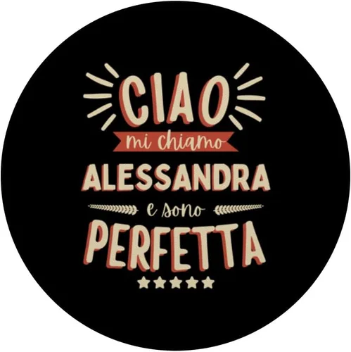 Vista 3 de Alessandra Idea Regalo Personalizzata Amica Nome Divertente PopSockets Standard PopGrip