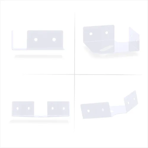 Vista 9 de BRAINWAVZ Pequeño estante esquinero de metal para cámaras de seguridad, monitores de bebé, altavoces, decoración del hogar y más, adhesivo universal