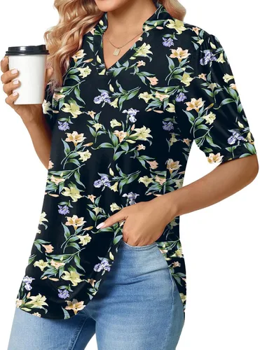Vista 4 de Shirts for Women Dressy Casual 2023 Cute Tops Vintage Tees Graphic Tees Outfits Spring Tops Summer T-Shirts