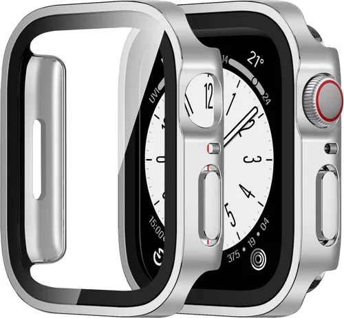 Vista 36 de Amizee Paquete de 2 fundas compatibles con Apple Watch de 1.575 pulgadas Series 6/5/4/SE con protector de pantalla integrado, carcasa rígida