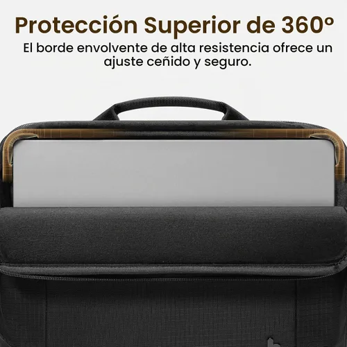 Vista 5 de tomtoc Funda protectora de 360° para MacBook Air M5/A3449 (2026), M4/A3240, M3/A3113, M2/A2681, M1/A2337, resistente al agua, con CornerArmor