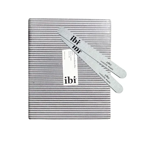 Vista 3 de IBI Lima de cojín 180 Zebra Grano 180/180 Lima de uñas lavable (10 unidades)