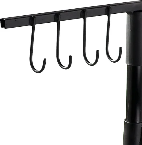 Vista 9 de Sistema doble de parrilla giratoria para exterior de Sunnydaze. Includes 2 Grates & 1 Stake, Easy Assembly, Steel Portable Camp Fire Cooking