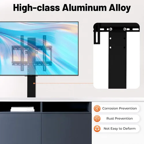 Vista 5 de Soporte de TV motorizado para 26 a 57 pulgadas, soporte de televisión de elevación vertical con control remoto, soporte de TV de elevación