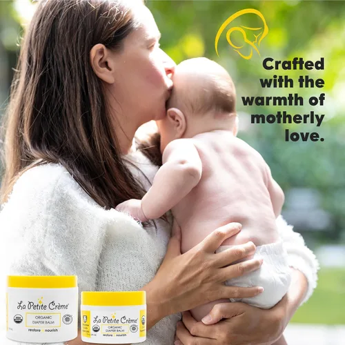 Vista 8 de La Petite Creme Bálsamo de pañales orgánico francés – Crema curativa y nutritiva para pañales – Bálsamo para bebés suave y seguro – Cera de abeja