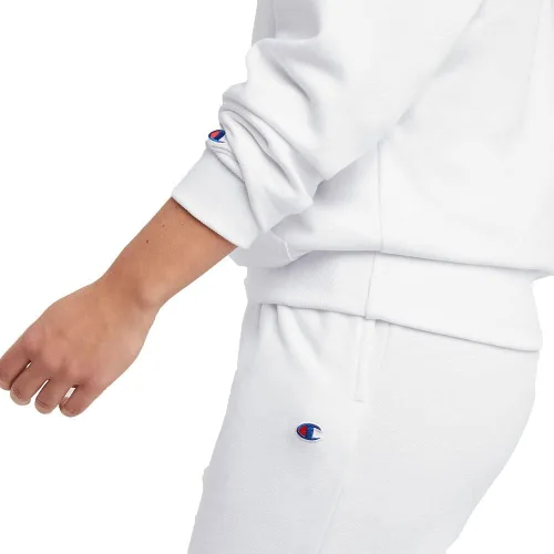 Vista 5 de Champion Powerblend Boyfriend - Pantalones deportivos para mujer, pantalones deportivos de forro polar de gran tamaño, pantalones deportivos