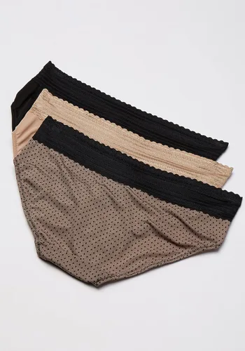 Vista 2 de Warner's Paquete múltiple de bragas hipster de algodón con encaje elástico para mujer