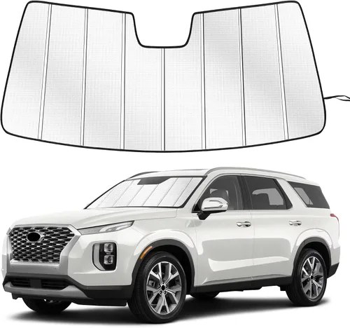 Vista 26 de Parasol para parabrisas para Honda CR-V 2017-2022, diseño plegable de acordeón de ajuste personalizado, accesorios de automóvil, protector de visera