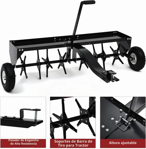 Vista 2 de YITAMOTOR Remolque de 40" aireador detrás del césped, tire detrás