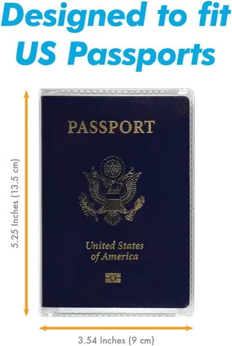 Vista 3 de Cubiertas de plástico para pasaporte, Claro, Cartera de viaje